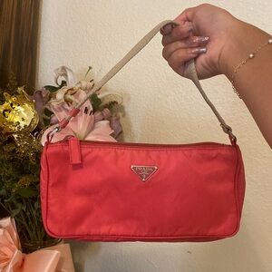 Hot Pink Prada Nylon Bag